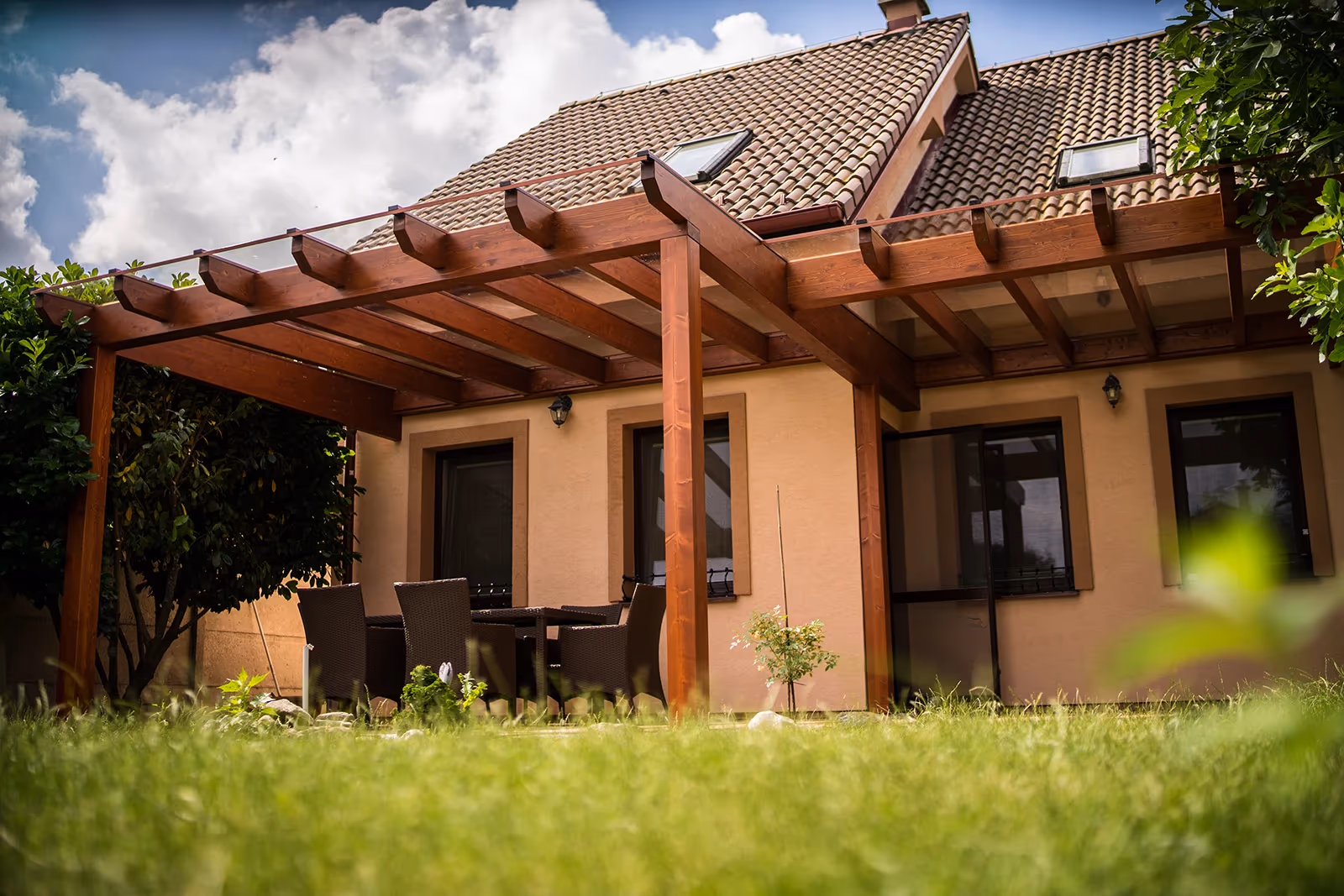 Drevená pergola Kartágo — realizácia 9