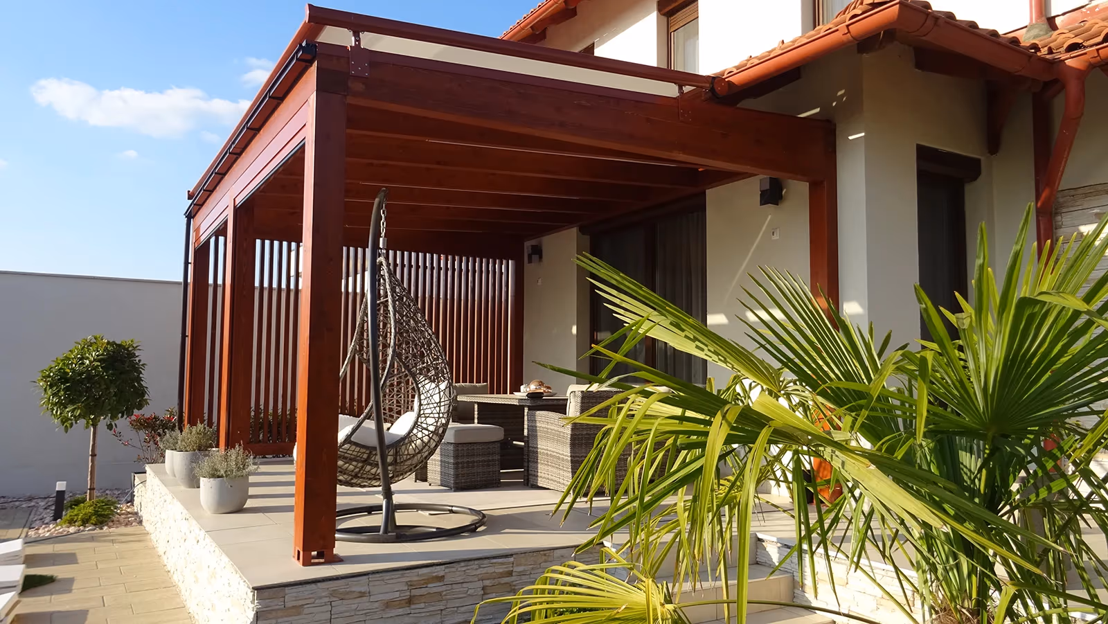 Drevená pergola Miláno — realizácia 17