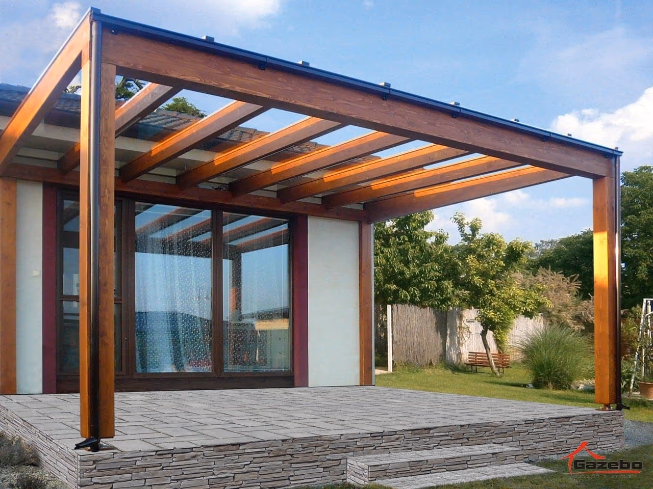 Drevená pergola Miláno — realizácia 9