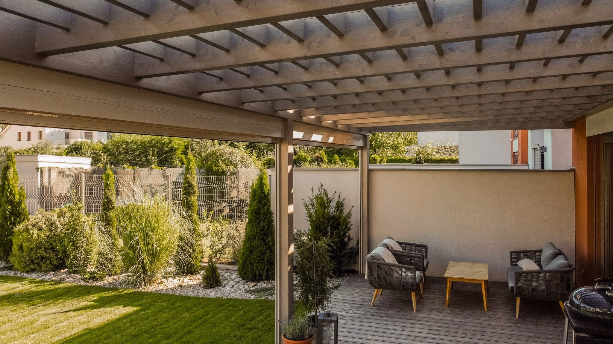 Drevená pergola Santorini — realizácia 6