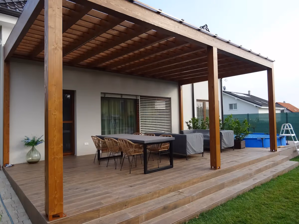 Drevená pergola Santorini — realizácia 7